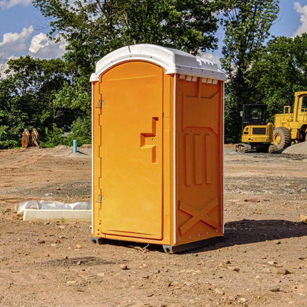 how often are the portable restrooms cleaned and serviced during a rental period in Fayette Maine